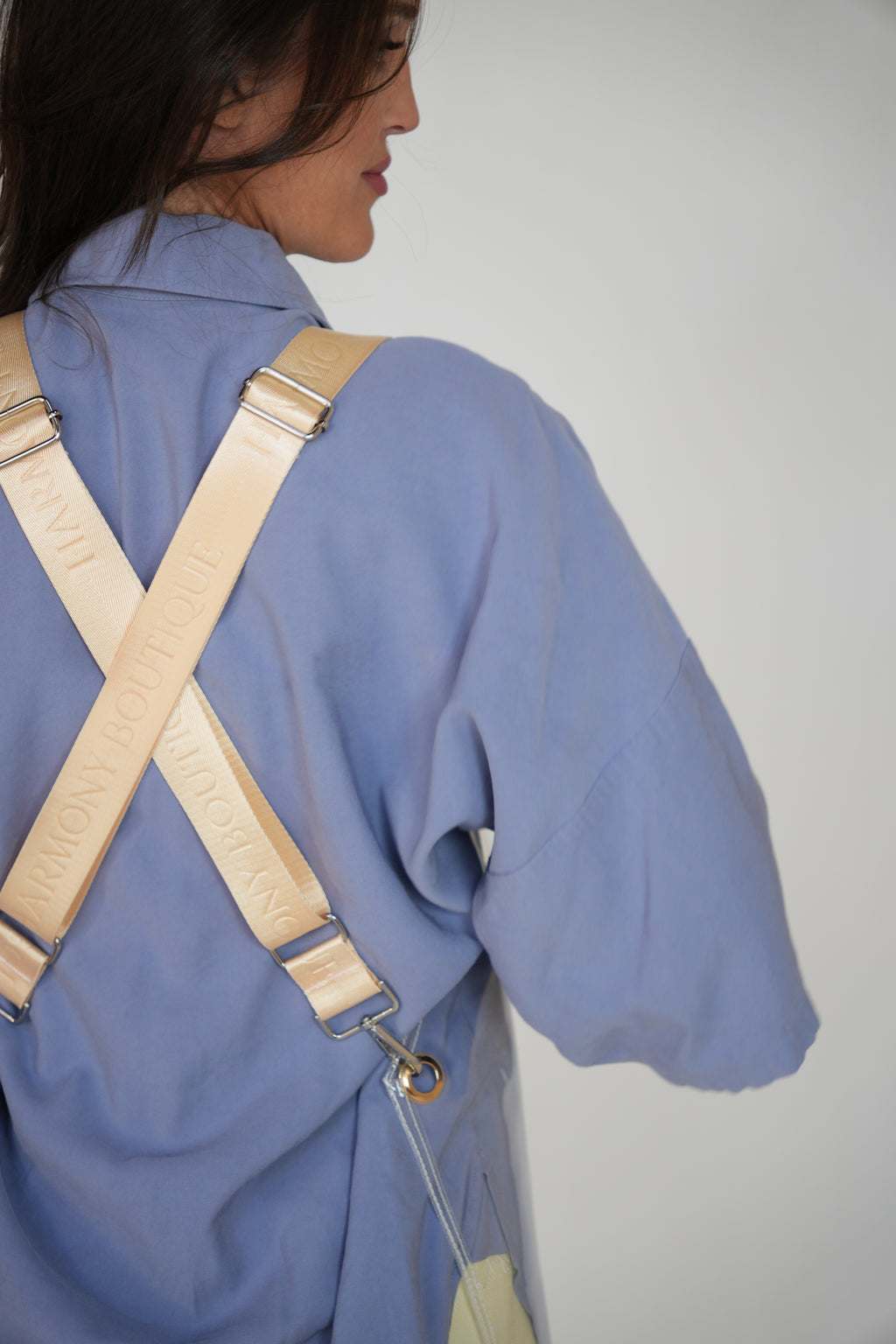 sangles ajustables tablier coiffure jaune butter