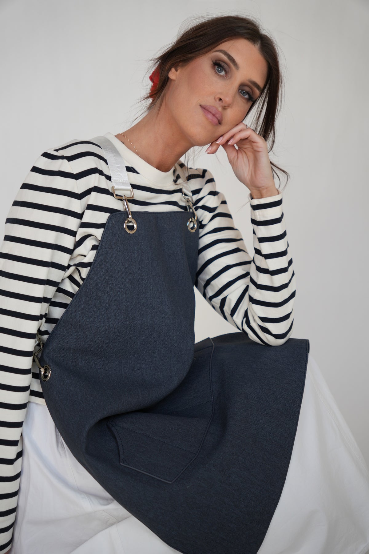 tablier coiffeur professionnel denim effet jean